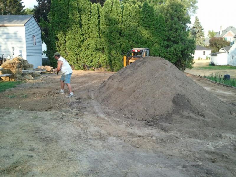filling in for finish grade